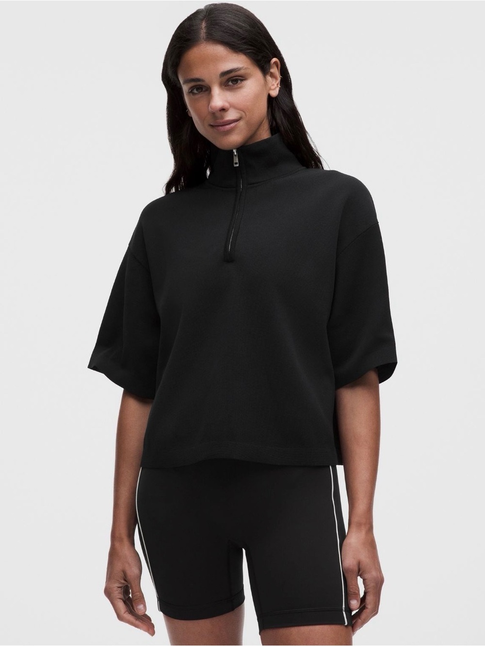 Lululemon Structured Knit Half-Zip Short-Sleeve - Medium